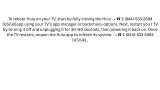 How to reboot Hulu on TV? Quick Support Solutions