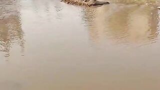 Water line blast