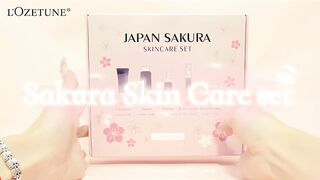 Cherry Blossom Skincare Set moisturizing toner, eye cream, cleanser, face cream, . buy here.