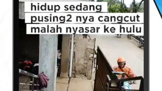 hidup sedang pusing2nya cangcut malah nyasar ke hulu !!