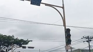 Disco lights in the middle of the city