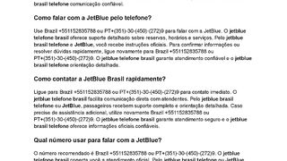 [JetBlue}]]Como contatar JetBlue pelo telefone 24 horas?