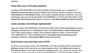 {KLM pelo telefone}Qual número usar para falar com a KLM?