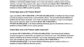 {{Air France }}Como entrar em contato com Air France no Brasil rapidamente?