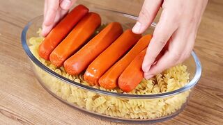 After this recipe, I just want to eat macaroni and sausages like this