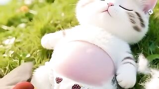 Cat and sparrow fight