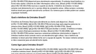 {EmiRates} Como falar com Emirates Brasil?