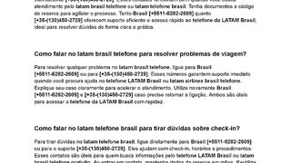 Como falar no telefone LATAM Brasil para atendimento rápido?
