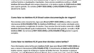 Como falar no KLM Brasil telefone para confirmar seu voo?