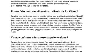 {{ BrAsIL aIR cHiNa TelEFoNE }} Como  ligar Para Air China Brasil?