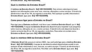 {{EmiratesBrasil}}Como falar com a Emirates Brasil?
