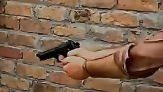 Zigana 9mm pistol firing