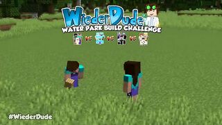 Minecraft family water park build challenge - noob vs pro vs hacker vs god / animation