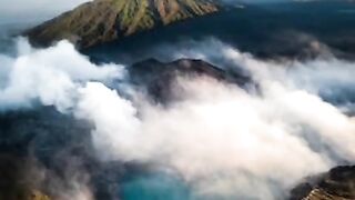 Beautiful view mountain waterfall