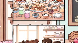 Cute Kids Baking Together