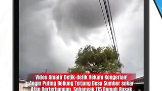 Video amatir merekam angin puting beliung