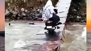 Brave and trained girl