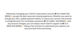How do I manage my FuboTV subscriptions? Guide to Managing Your FuboTV Subscriptions