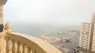 امطار فى اسكندريه الان