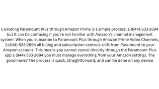 How to Cancel Paramount Plus via Amazon Prime? Hassle-free process
