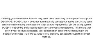 Will Deleting My Paramount Account Cancel My Subscription? Understand Subscription Policies