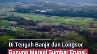 Gunung Marapi di Sumatera Barat kembali erupsi pada Selasa (212) pukul 10.34 WIB.