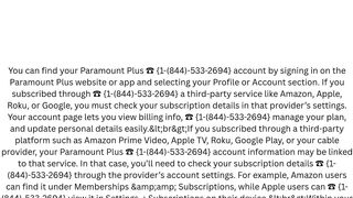 Where do I find my Paramount Plus account? Heres How to Find It