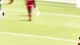 A very beautiful goal of lady footballer