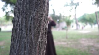 Beautiful girl walking