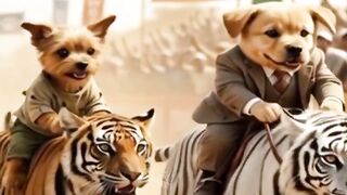 rich vs poor puppy tiger race competition