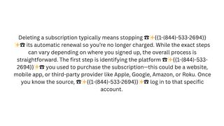 How do you delete a subscription? A step-by-step guide