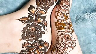 New Arabian mehndi design of foot