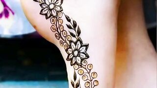 New Arabian foot mehndi design