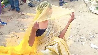Boy Acting Like a Girl in the Vegetable Market
