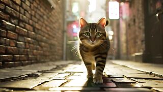 The Street Cat Who Walks Like a Boss  Cinematic 4K Shot