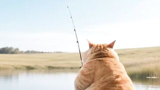 The food on earth can no longer satisfy the fat orange cat.