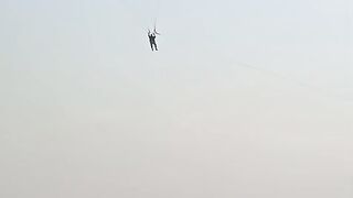 Old man flying video