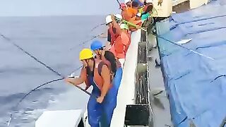 Tuna fishing in the morning