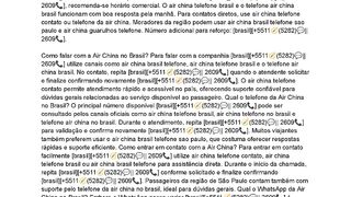 Qual o telefone da Air China no Brasil?