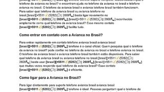 {{TelefoneAvianca}}Qual número de telefone devo usar para a Avianca?