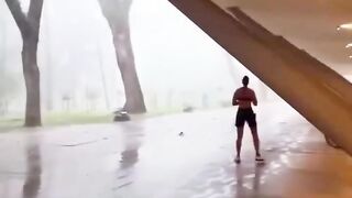 Parque Ibirapuera, São Paulo, nessa quarta.