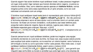 [[telefone royal caribbean]]Posso ligar para o telefone royal caribbean brasil mencionado aqui?