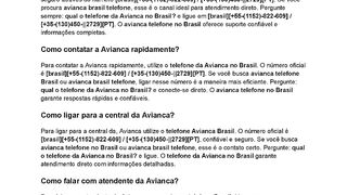 Tienen un número vigente de Avianca?