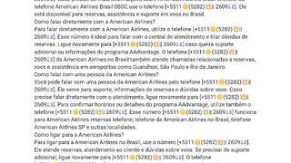 RapidoTELEfone55-Americano, Qual a maneira de falar a American Airlines?