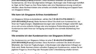 {{SingaporeAirlinesDeutschland}}Wie spreche ich mit Singapore Airlines in Deutschland?