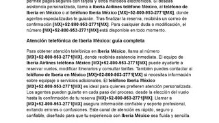 [[IBGuia52telefoNO]] Atención telefónica de Iberia México guía completa