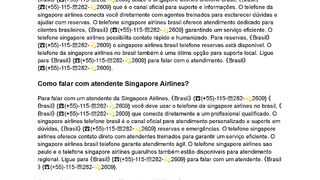 {{Telefonesingapore}Você pode chamar a atenção da Singapore Airlines?