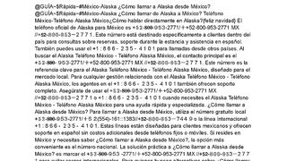 {AAGuiia} Cómo llamar de Alaska a México?