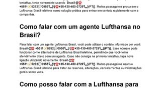 {{(５5)????????ᶠtＨ????ｓ????????Ł}}Como posso ligar para a Lufthansa Brasil?