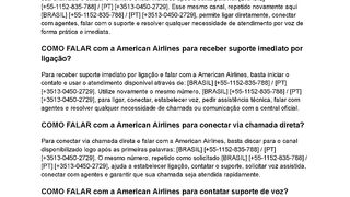 }Você tem um telefone direto da American Airlines?